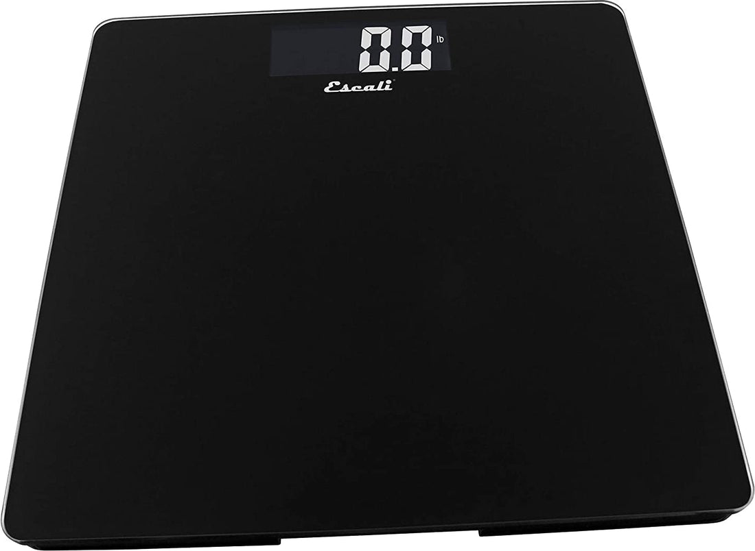 Escali - Black Slim Glass Body Scale - B180SB