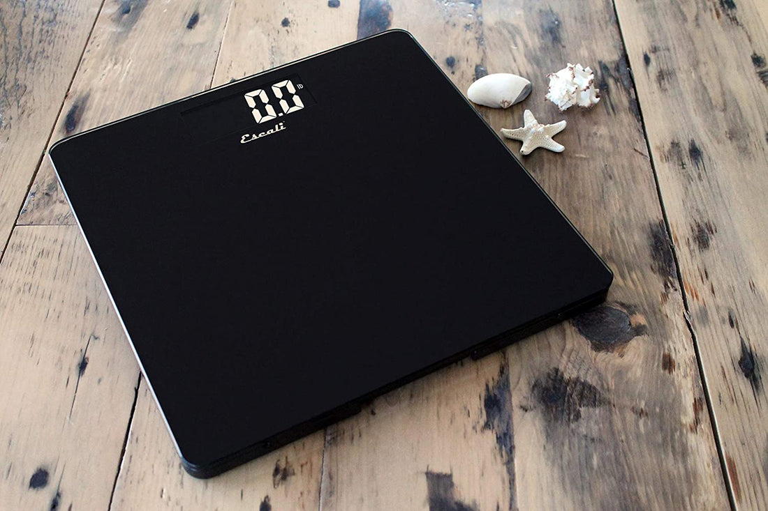 Escali - Black Slim Glass Body Scale - B180SB