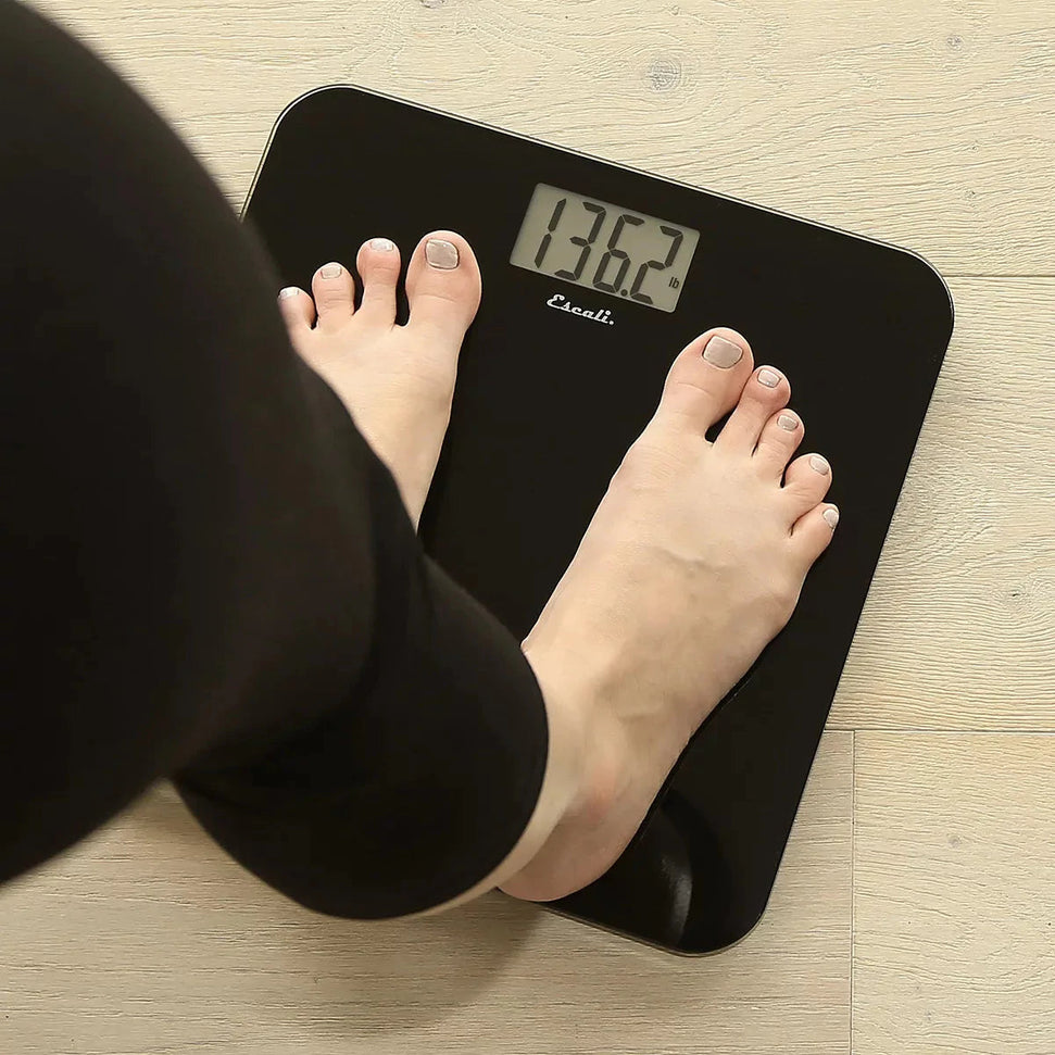 Escali - Black Slim Glass Body Scale - B180SB