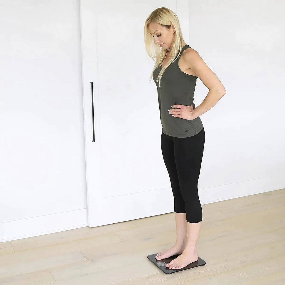 Escali - Black Slim Glass Body Scale - B180SB