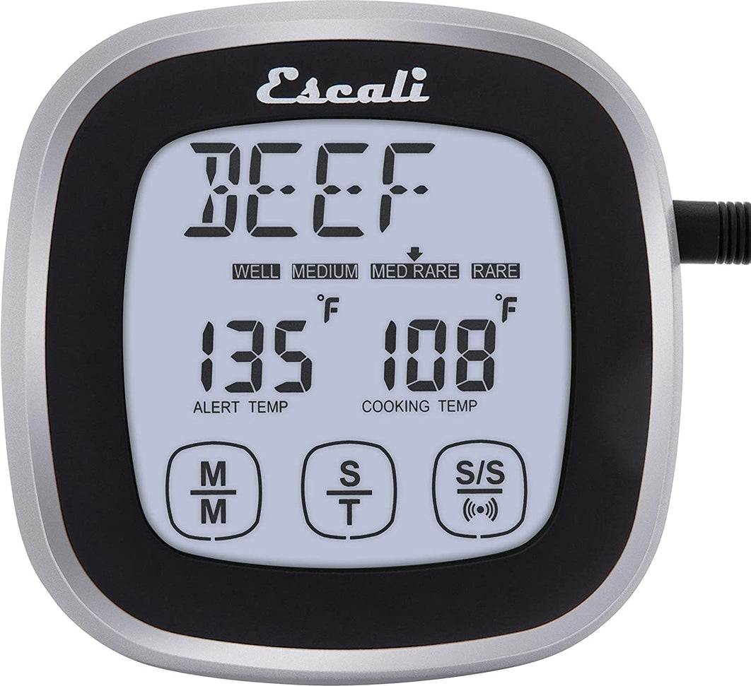 Escali - Black Touch Screen Thermometer & Timer - DHR2-B