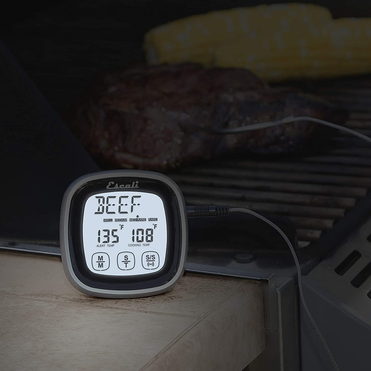Escali - Black Touch Screen Thermometer & Timer - DHR2-B