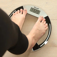 Escali - Clear Glass Bathroom Scale - B180RC
