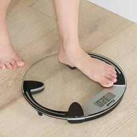 Escali - Clear Glass Bathroom Scale - B180RC
