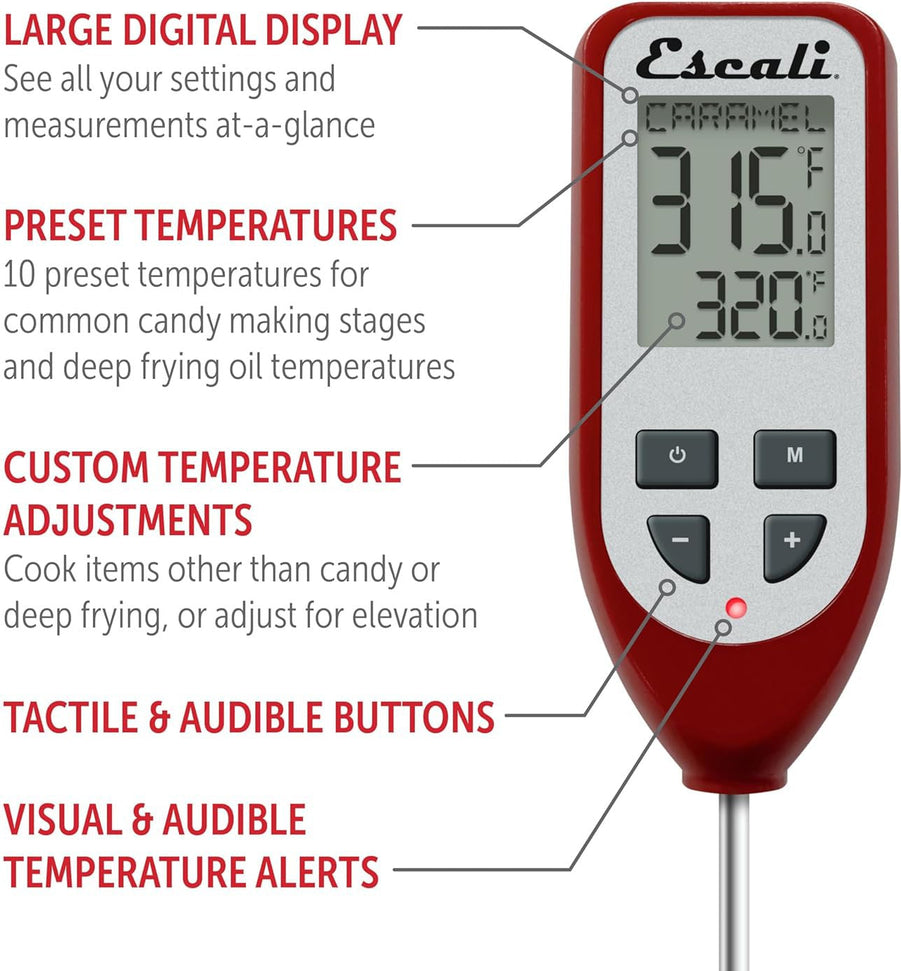 Escali - Digital Candy & Deep Fry Digital Thermometer - DHC1