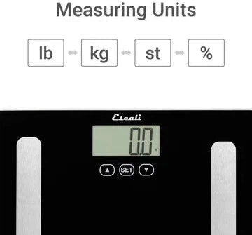 Escali - Glass Body Analyzing Bathroom Scale - BF180-2
