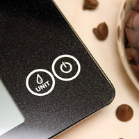 Escali - Metallic Arti Glass Kitchen Scale Black Obsidian - 157BO-2