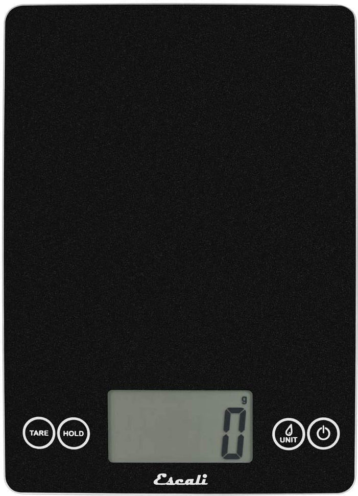 Escali - Metallic Arti Glass Kitchen Scale Black Obsidian - 157BO-2