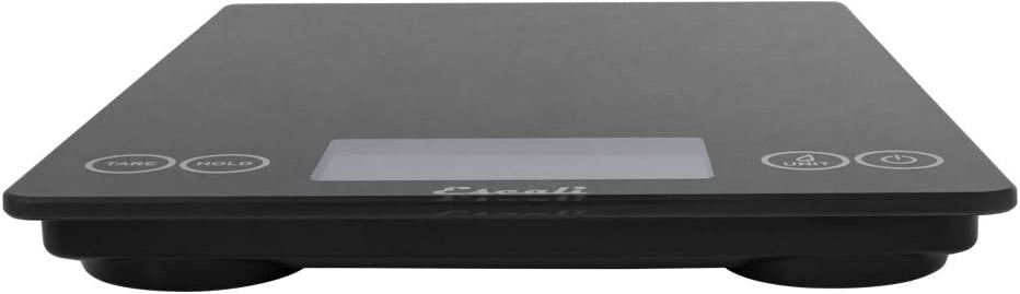 Escali - Metallic Arti Glass Kitchen Scale Black Obsidian - 157BO-2