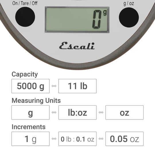 Escali - Metallic Primo Digital Scale - P115M