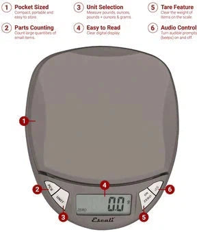 Escali - Pico High Precision Pocket Scale - PR500S