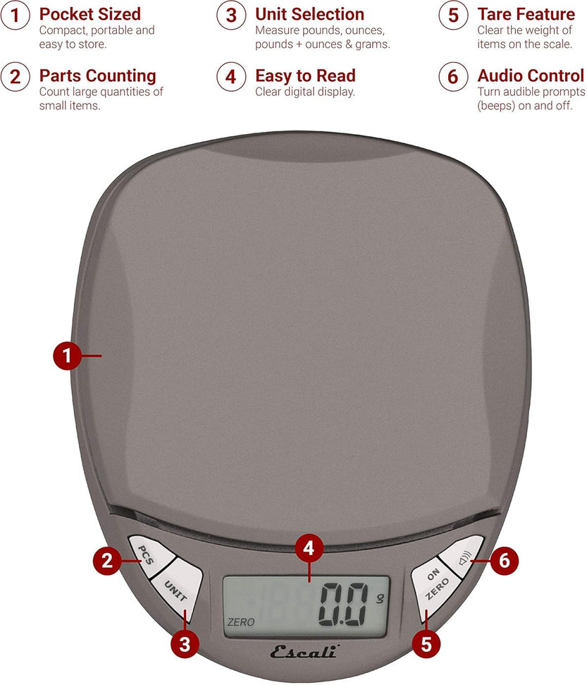 Escali - Pico High Precision Pocket Scale - PR500S