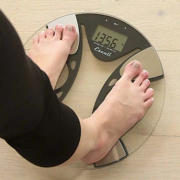 Escali - Round Body Fat & Body Water Scale - BFBW180