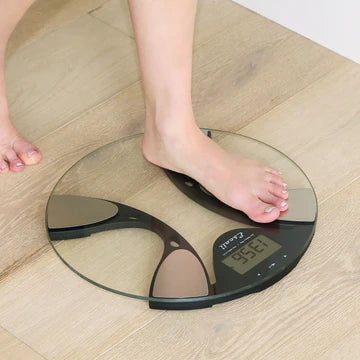 Escali - Round Body Fat & Body Water Scale - BFBW180