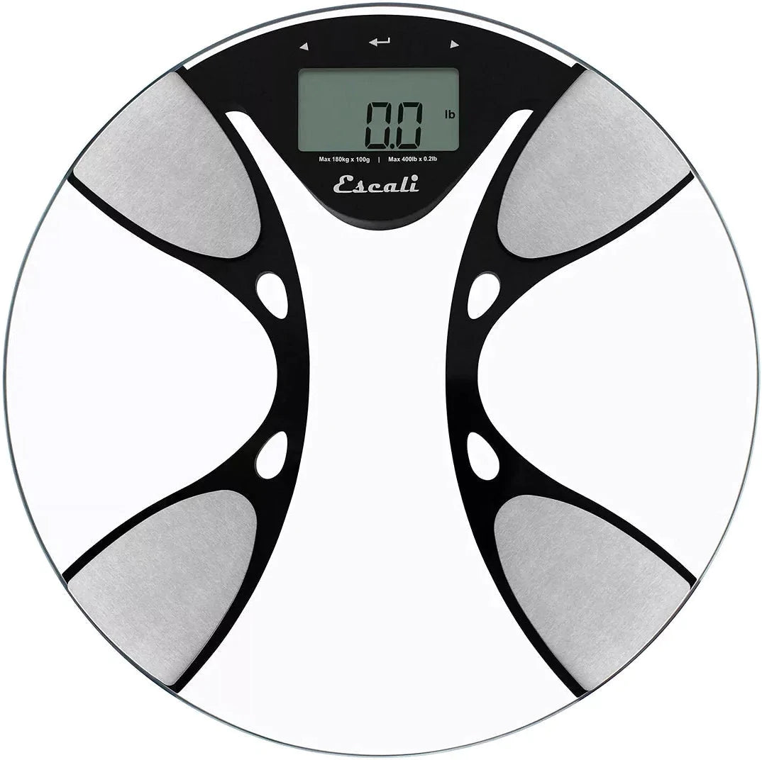 Escali - Round Body Fat & Body Water Scale - BFBW180