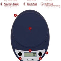 Escali - Royal Blue Primo Digital Scale - P115NB