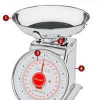 Escali - Stainless Steel Mercado Mechanical Dial Scale - DS115B