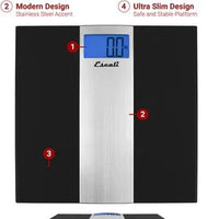 Escali - Ultra Slim Bathroom Scale - US180B