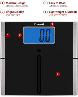 Escali - Ultra Slim Easy Read Body Scale - US200L