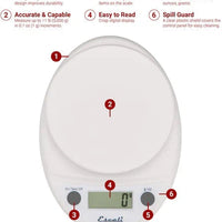 Escali - White Primo Digital Scale - P115W