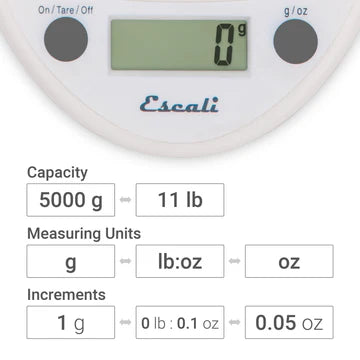 Escali - White Primo Digital Scale - P115W