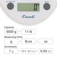 Escali - White Primo Digital Scale - P115W
