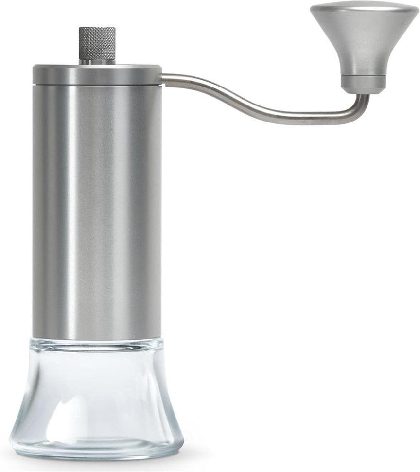 Eureka - Glass & Natural Anodized Baby Hand Grinder - BabyHandGrinderGlass+NaturalAnodized