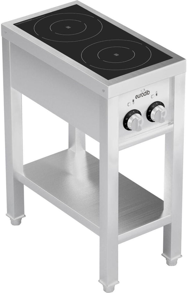 Eurodib - 14" Commercial Stainless Steel Freestanding Induction Cooktop - FCIHD235OS3PH