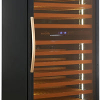 Eurodib - 255 Bottle Dual Zone Black Full Glass Door Wine Refrigerator - USF328D