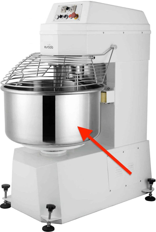 Eurodib - 26.5" x 15.5" Stainless Steel Bowl for LRGM-50 Mixers - LRGM50B5