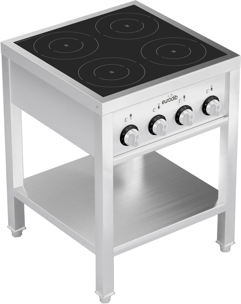 Eurodib - 35.8" Commercial Stainless Steel Freestanding Induction Cooktop - FCIHD435OS3PH