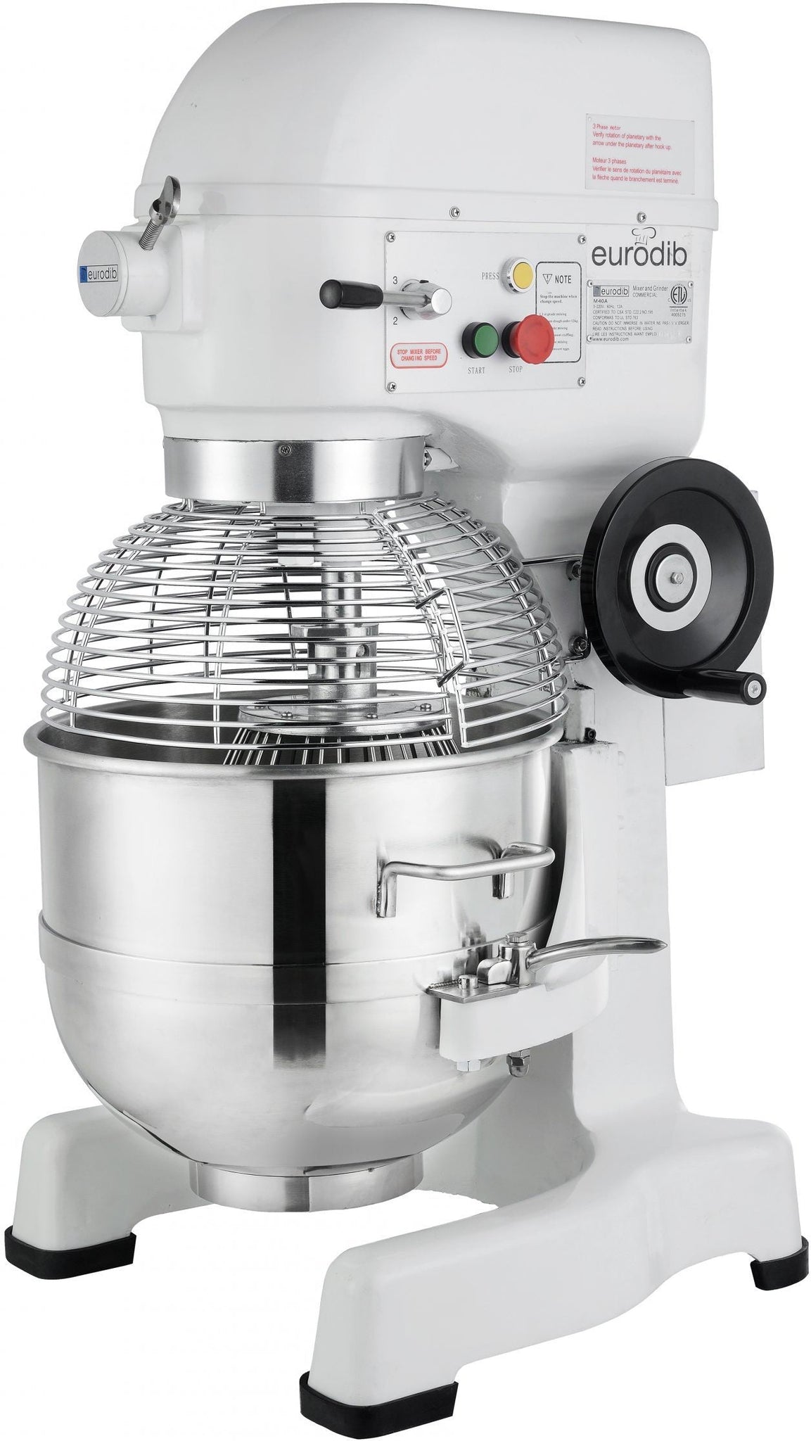 Eurodib - 38 L Commercial Planetary Mixer (40 QT) - M40A 220 ETL (Special Order Item)