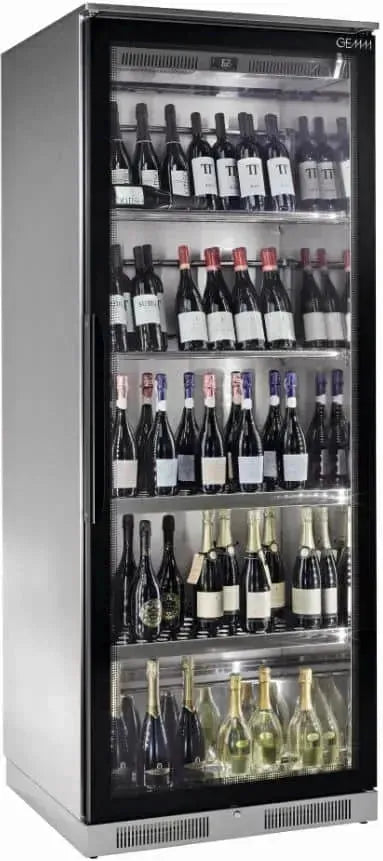 Eurodib - 82.4" Stainless Steel Reach-In Wine Refrigerator Showcase - WD5121