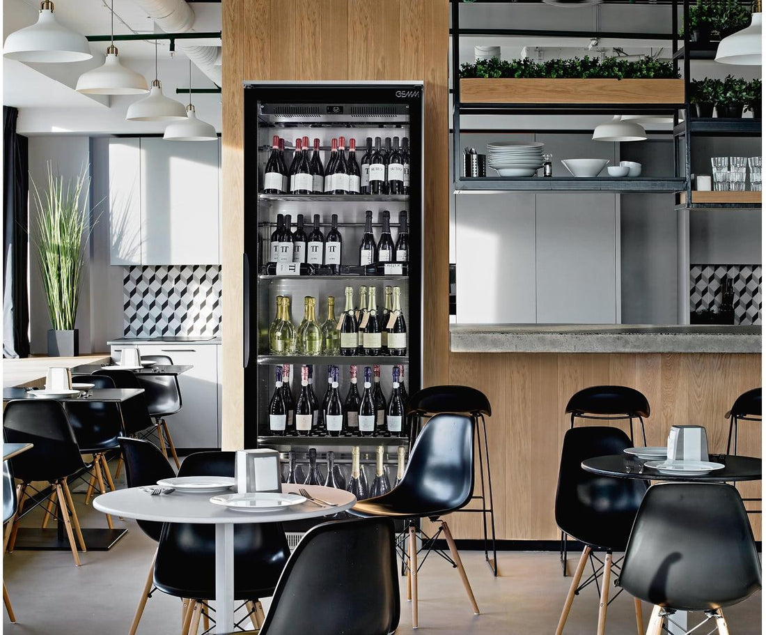 Eurodib - 82.4" Stainless Steel Reach-In Wine Refrigerator Showcase with 24 Bottles Capacity - WD7121