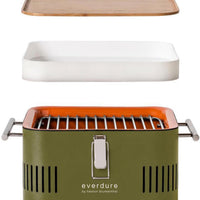 Everdure - CUBE Portable Charcoal BBQ Khaki Grill - HBCUBEKUS