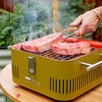 Everdure - CUBE Portable Charcoal BBQ Khaki Grill - HBCUBEKUS