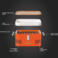 Everdure - CUBE Portable Charcoal BBQ Orange Grill - HBCUBEOUS