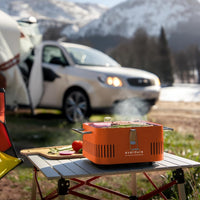 Everdure - CUBE Portable Charcoal BBQ Orange Grill - HBCUBEOUS