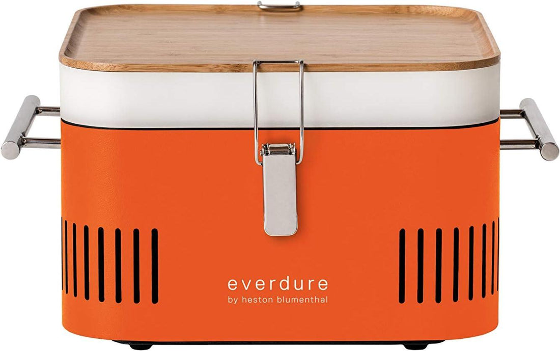 Everdure - CUBE Portable Charcoal BBQ Orange Grill - HBCUBEOUS