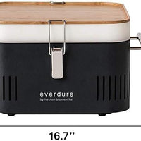 Everdure - CUBE Portable Charcoal Graphite BBQ Grill - HBCUBEGUS