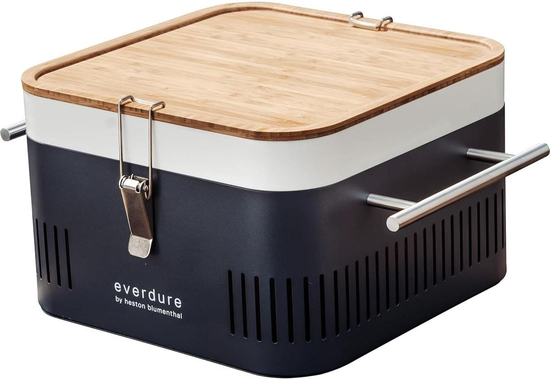 Everdure - CUBE Portable Charcoal Graphite BBQ Grill - HBCUBEGUS