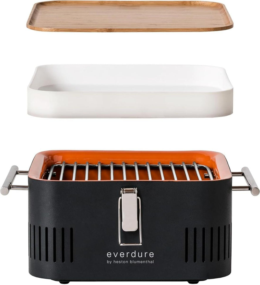 Everdure - CUBE Portable Charcoal Graphite BBQ Grill - HBCUBEGUS