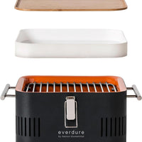 Everdure - CUBE Portable Charcoal Graphite BBQ Grill - HBCUBEGUS