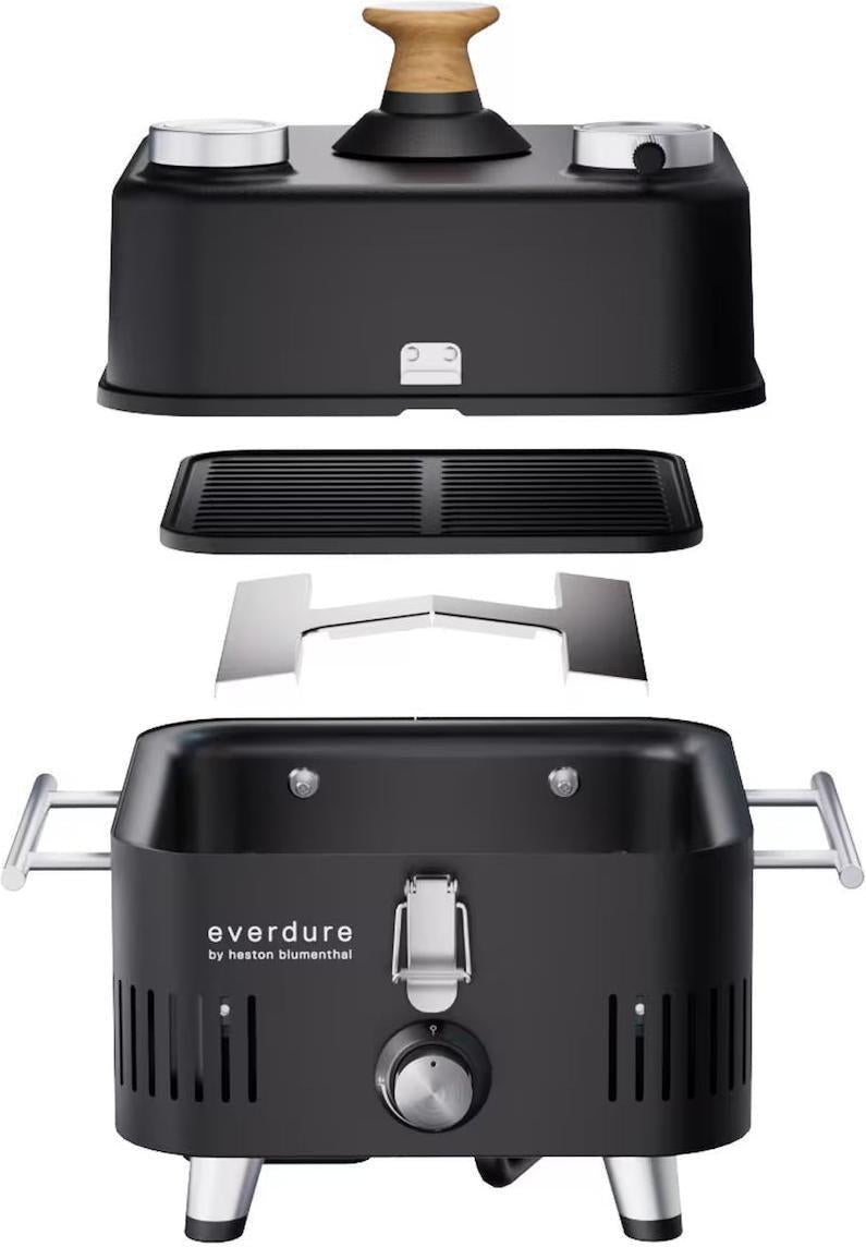 Everdure - Cube Proflame 360 Matte Black BBQ Gas Grill - HBECUBEG3B