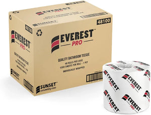 Everest Pro - 1 Ply Wrapped Toilet/Bathroom Tissue, 48Rl/Cs - 48100