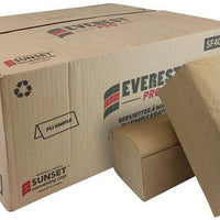 Everest Pro - 250 Sheet Singlefold Kraft Hand Towel, 4000/Cs - SF4000K