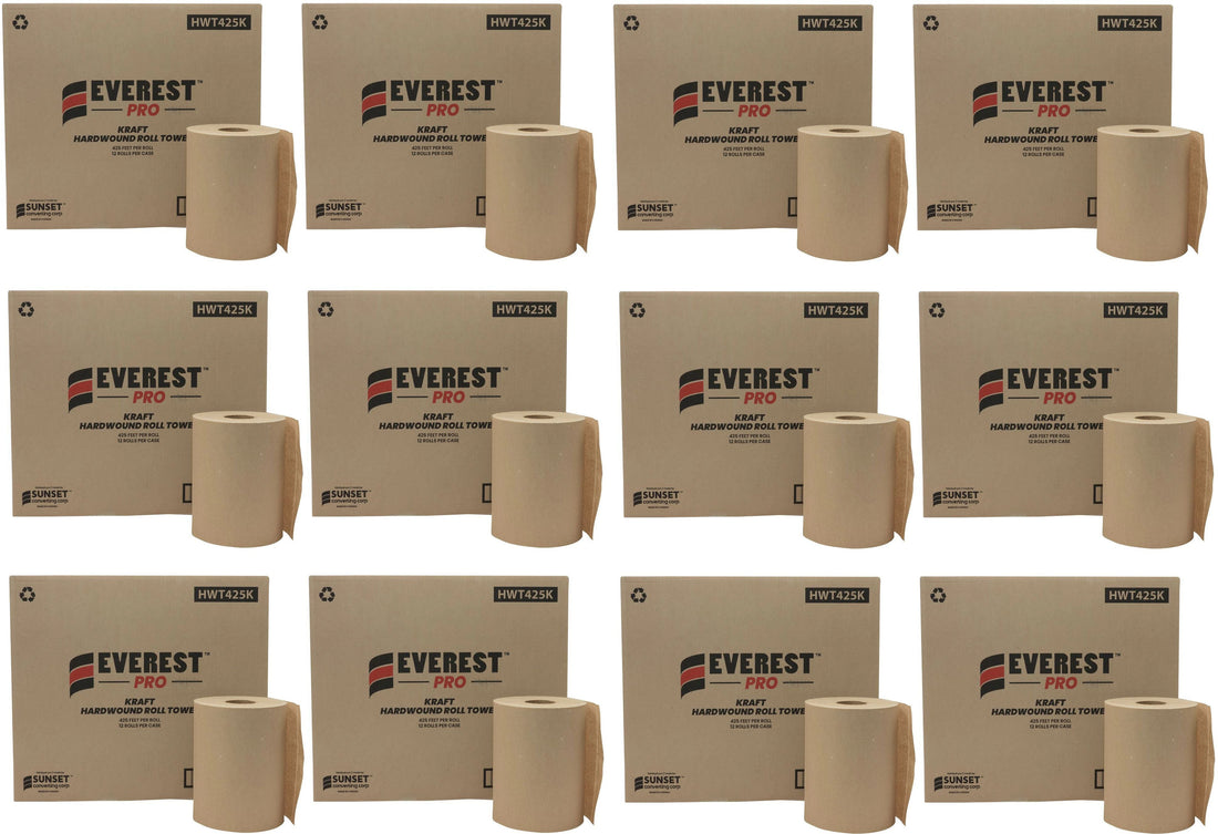 Everest Pro - 425 Feet Kraft Roll Towel, 12 Rl/Cs - HWT425K