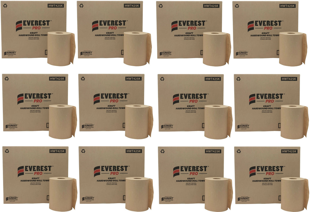 Everest Pro - 425 Feet Kraft Roll Towel, 12 Rl/Cs - HWT425K