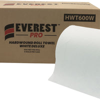 Everest Pro - 600 Feet White Roll Towel, Pack of 6 - HWT600W