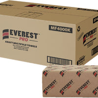 Everest Pro - Kraft Mulitfold Hand Towel, 4000/Cs - MF4000K